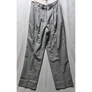 Michelle Vintage High Waist Houndstooth Plaid‎ Pants Academia Preppy Size 16 NWT